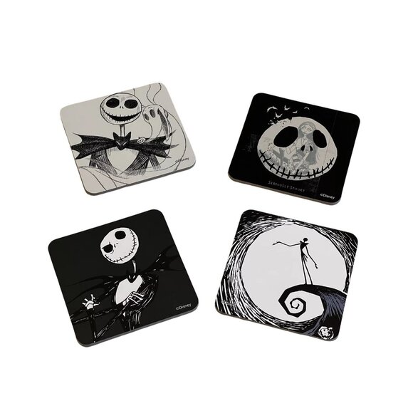 DIsney Tim Burton's The Nightmare Before Christmas 4 Pack Coasters 4 x 4 NEW - Picture 3 of 7